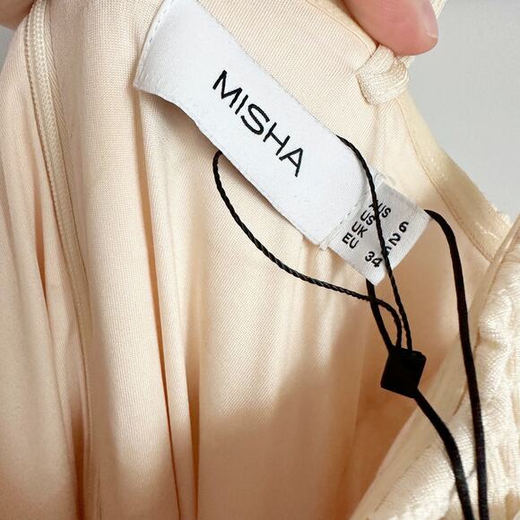 MISHA Sally Mini Dress 2 Ivory NWT - Picture 8 of 9